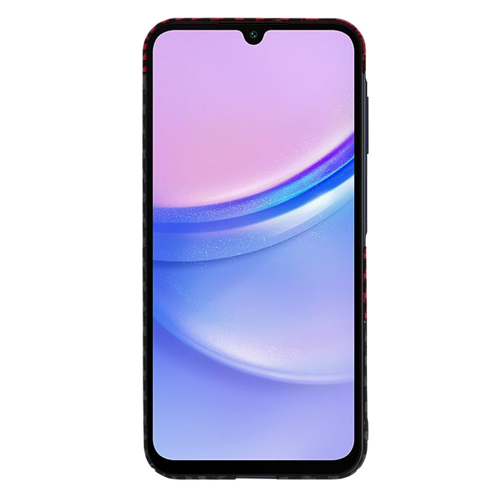 Kuori Samsung Galaxy A15 5G A156 / A15 A155, Techsuit, Carbonite FiberShell, Musta Punainen
