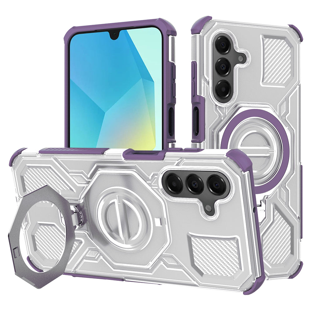Suojakotelo Samsung Galaxy A16 5G A166 / A16 4G A165, Techsuit, Carbon Shield Pro, Violetti