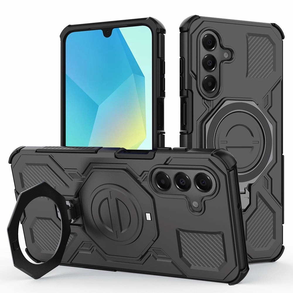 Kuori Samsung Galaxy A16 5G A166 / A16 4G A165:lle, Techsuit, Carbon Shield Pro, Musta
