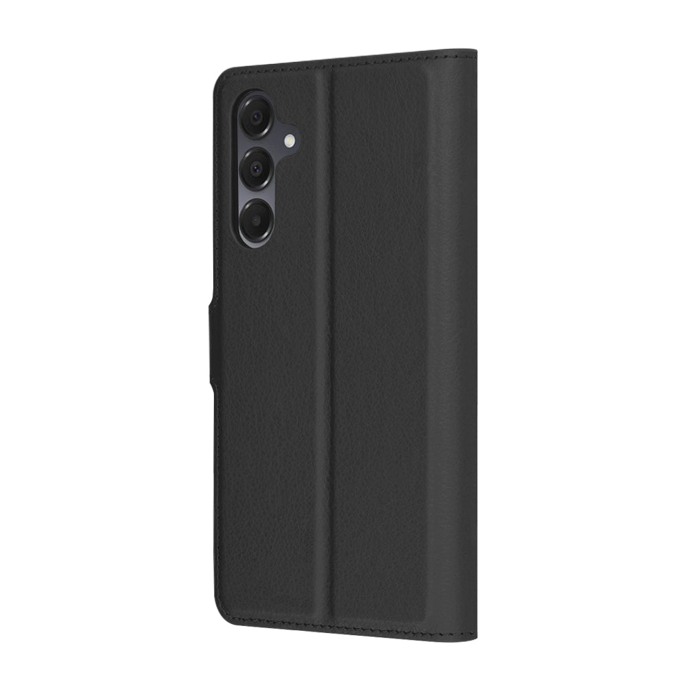 Kuori Samsung Galaxy A16 5G A166 / A16 4G A165:lle, Techsuit, nahkainen folio, musta