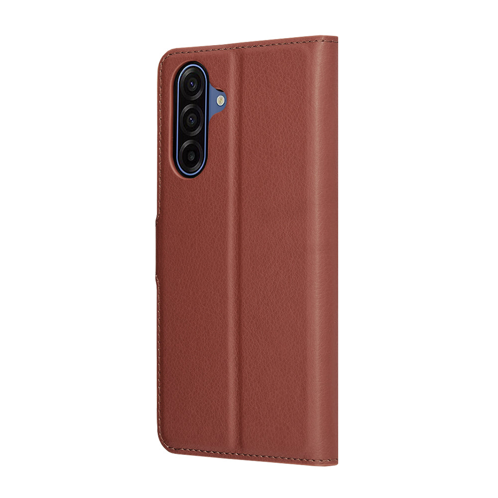 Kuori Samsung Galaxy A17 4G / A17 5G:lle, Techsuit, nahkainen folio, ruskea