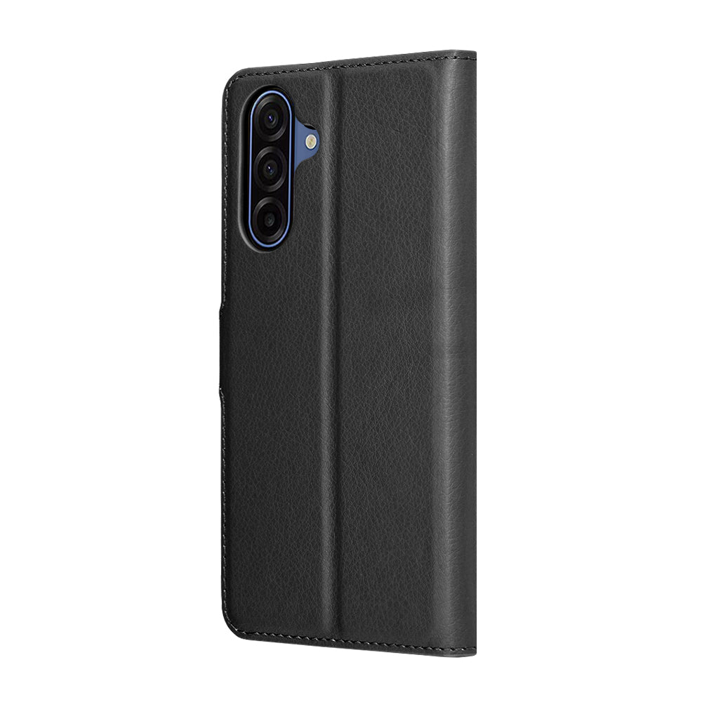 Kuori Samsung Galaxy A17 4G / A17 5G:lle, Techsuit, nahkainen folio, musta