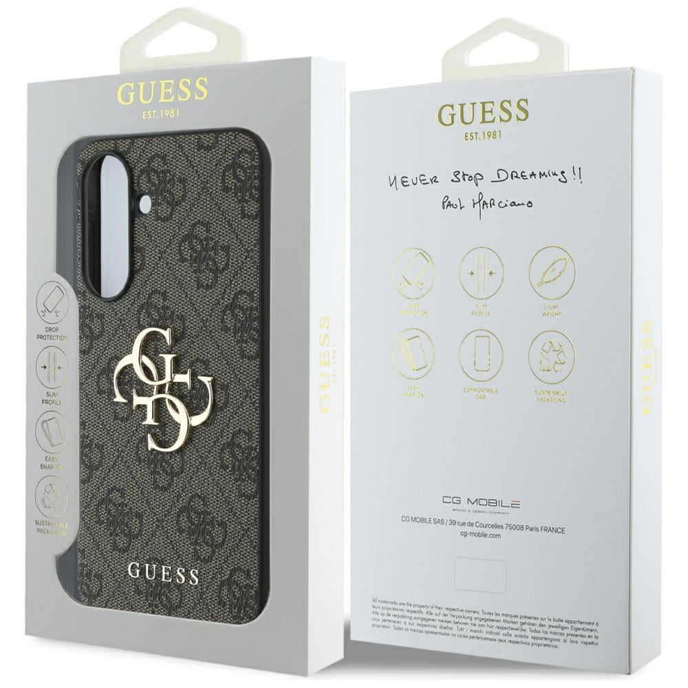 Suojakotelo Samsung Galaxy A36 A366:lle, Guess, 4G Big Logo, Ruskea