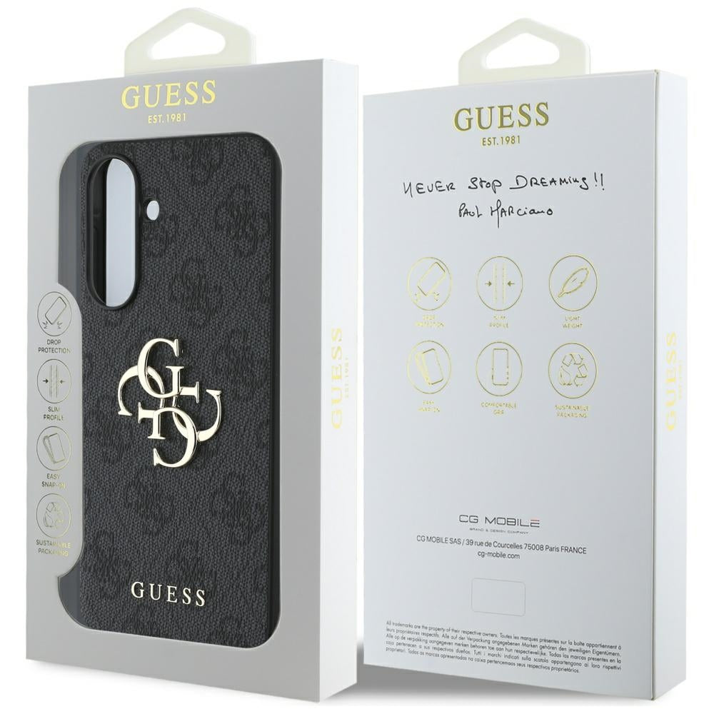 Suojakotelo Samsung Galaxy A36 A366:lle, Guess, 4G Big Logo, Musta