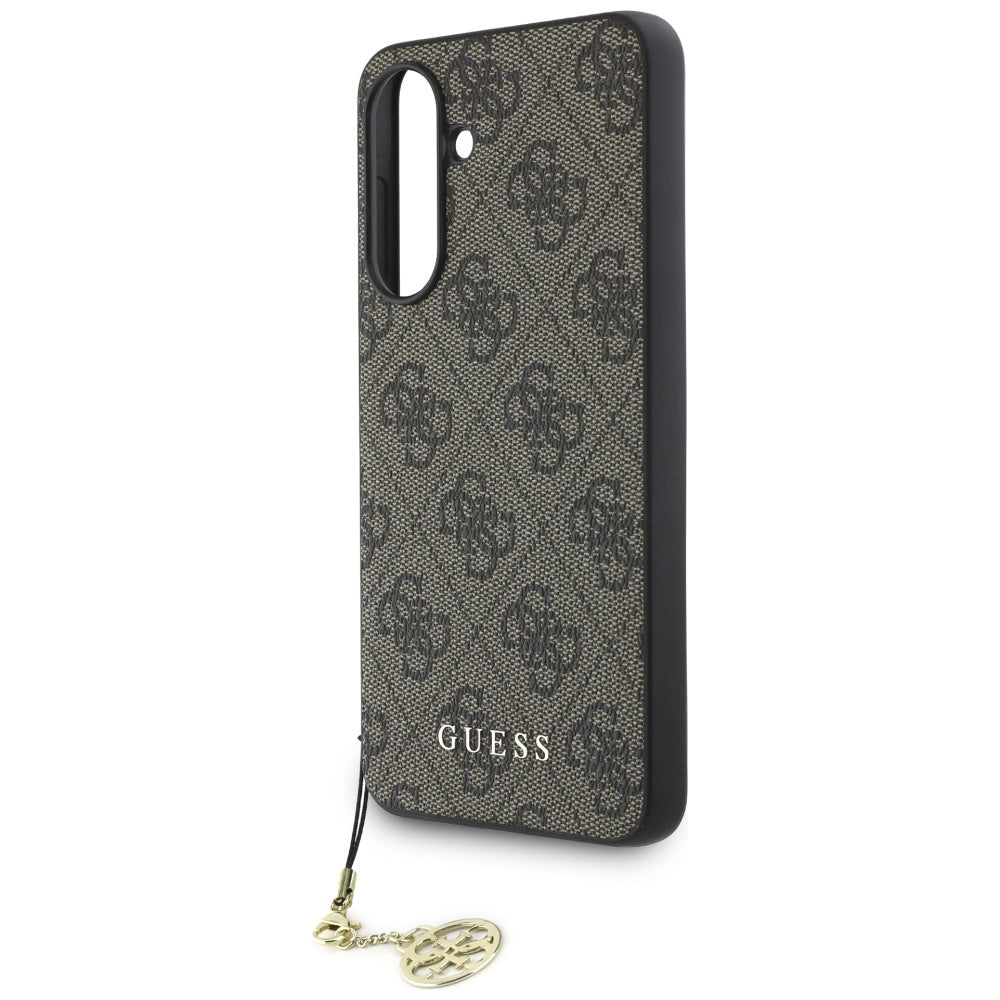 Suojakotelo Samsung Galaxy A56 A566:lle, Guess, 4G Charm, Ruskea