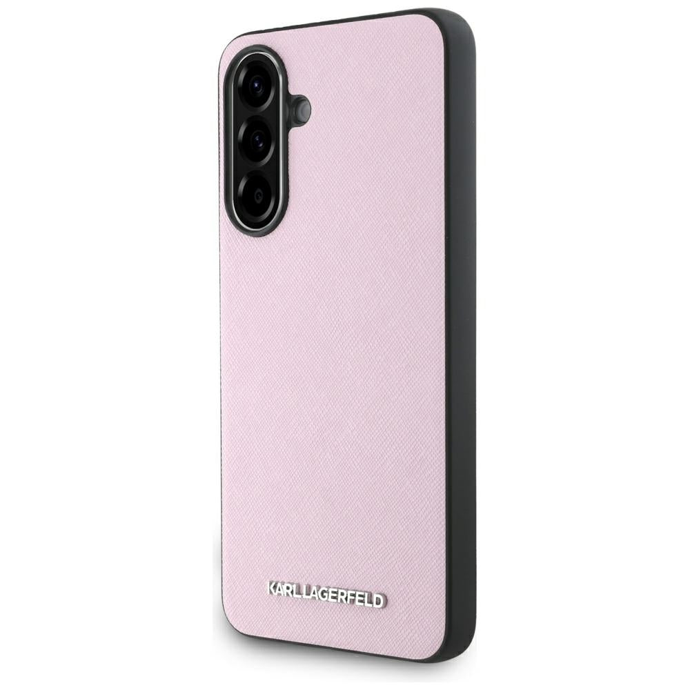 Kotelo Samsung Galaxy A56 A566:lle, Karl Lagerfeld, Saffiano Metal Logo, Pinkki