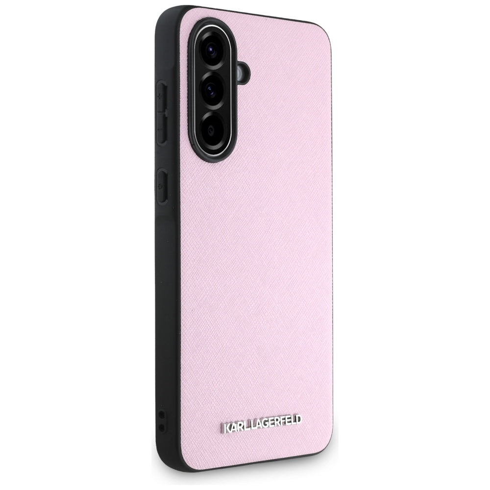 Kotelo Samsung Galaxy A56 A566:lle, Karl Lagerfeld, Saffiano Metal Logo, Pinkki