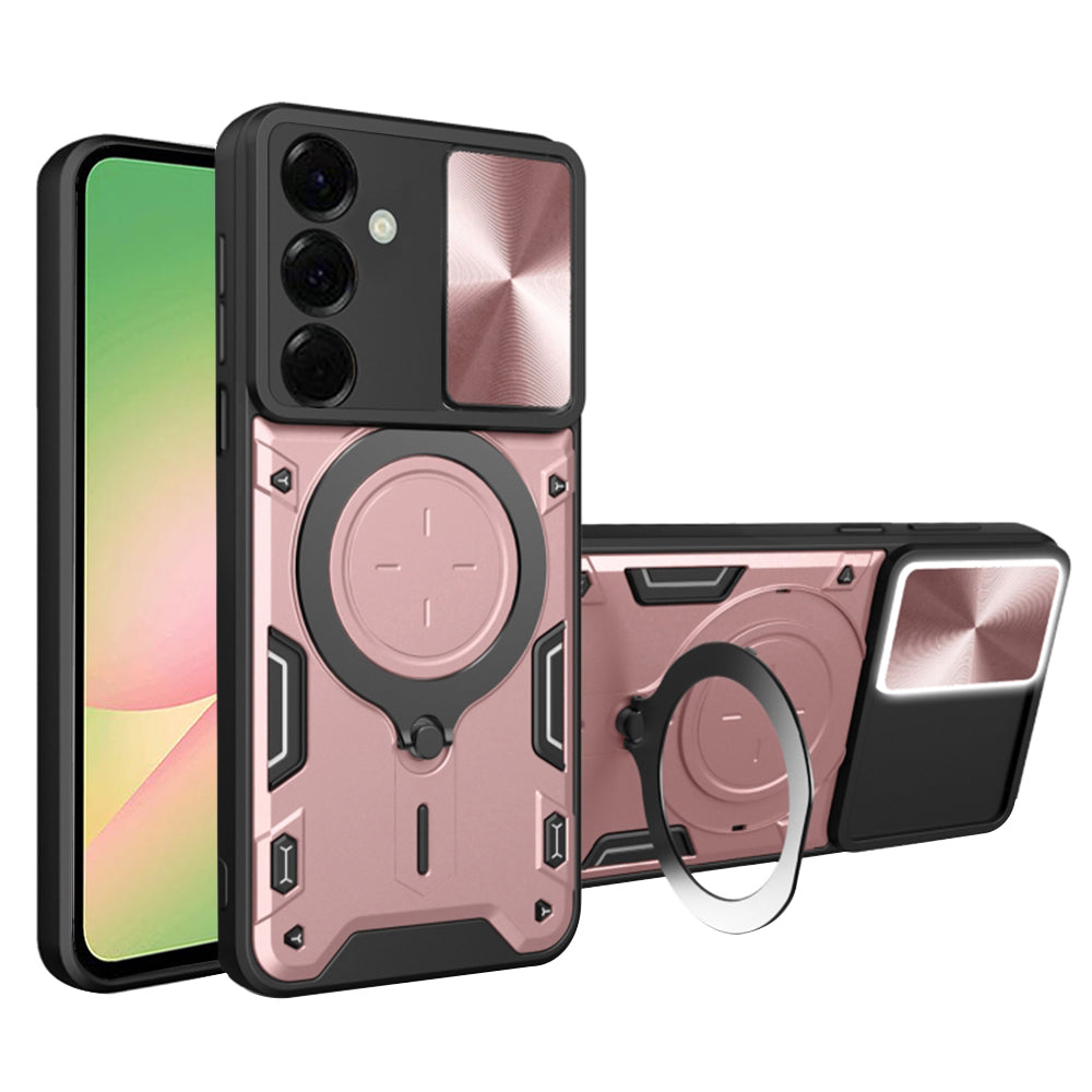 Kuori Samsung Galaxy A56 A566:lle, Techsuit, CamGuard Pro, Vaaleanpunainen Kulta