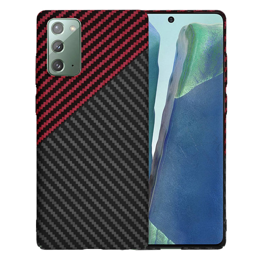 Kuori Samsung Galaxy Note 20 5G N981 / Note 20 N980:lle, Techsuit, Carbonite FiberShell, Musta Punainen