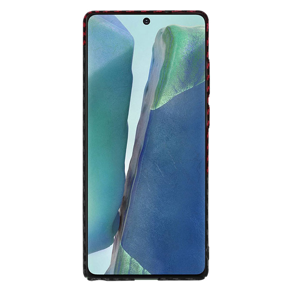 Kuori Samsung Galaxy Note 20 5G N981 / Note 20 N980:lle, Techsuit, Carbonite FiberShell, Musta Punainen