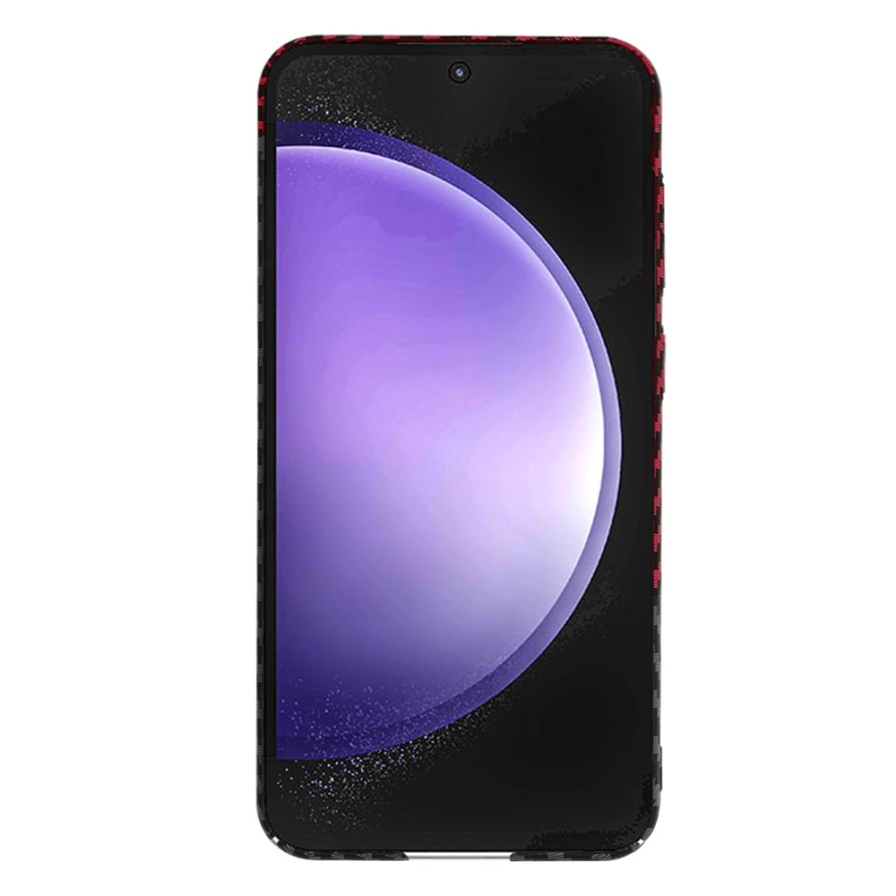 Kuori Samsung Galaxy S23 FE S711:lle, Techsuit, Carbonite FiberShell, Musta Punainen