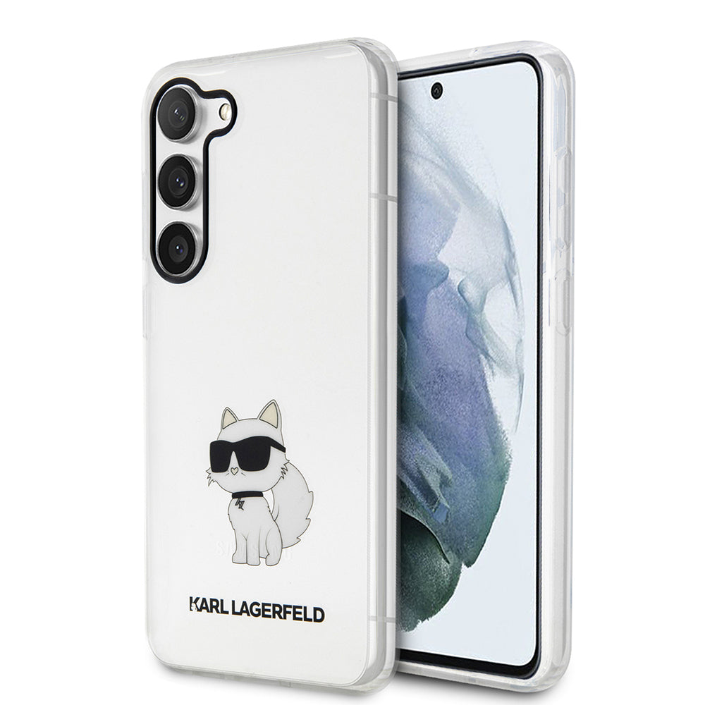 Kotelo Samsung Galaxy S23+ S916:lle, Karl Lagerfeld, Ikonik Choupette, Läpinäkyvä