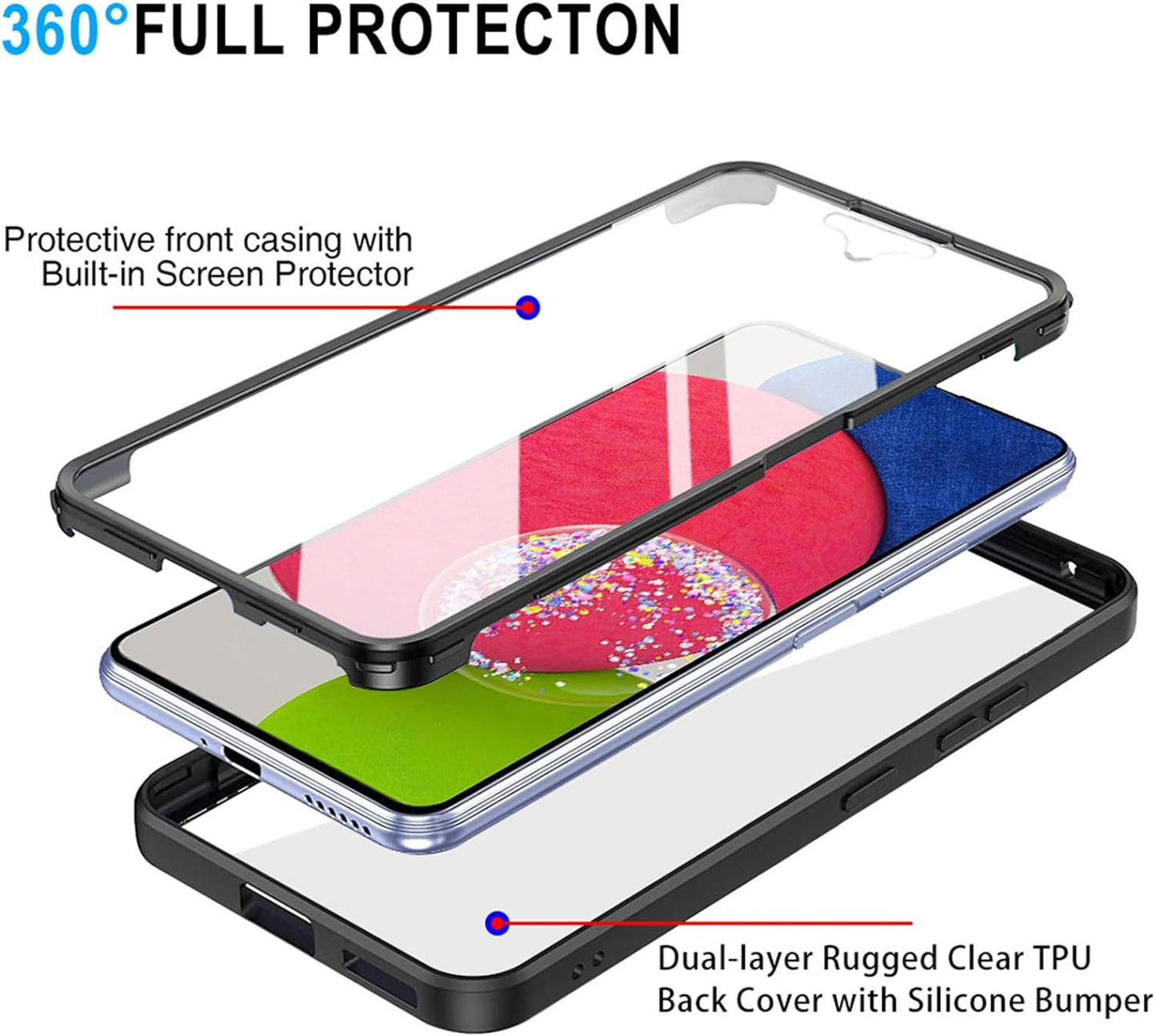 Suojakotelo Samsung Galaxy S23+ S916, Techsuit, ColorVerse 360, Musta