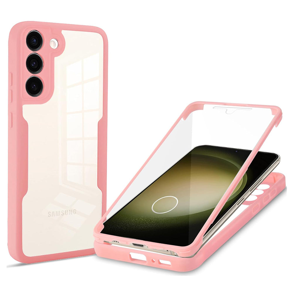 Kuori Samsung Galaxy S23+ S916:lle, Techsuit, ColorVerse 360, Vaaleanpunainen