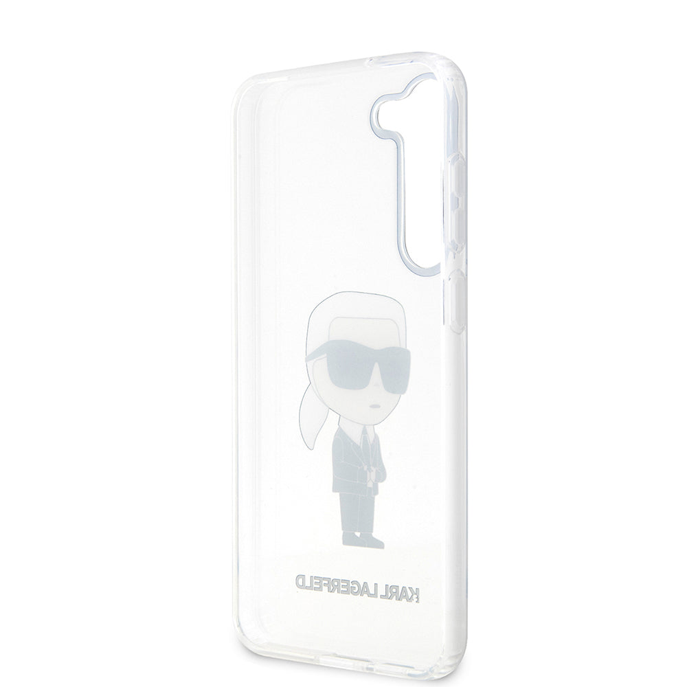 Kotelo Samsung Galaxy S23 S911:lle, Karl Lagerfeld, Ikonik Karl, Läpinäkyvä