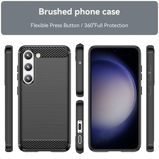 Kuori Samsung Galaxy S23 S911:lle, Techsuit, Hiili, Musta