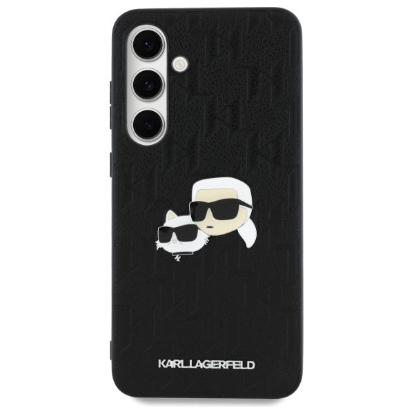 Kotelo Samsung Galaxy S24 FE S721:lle, Karl Lagerfeld, Monogram Karl & Choupette's Heads, Musta