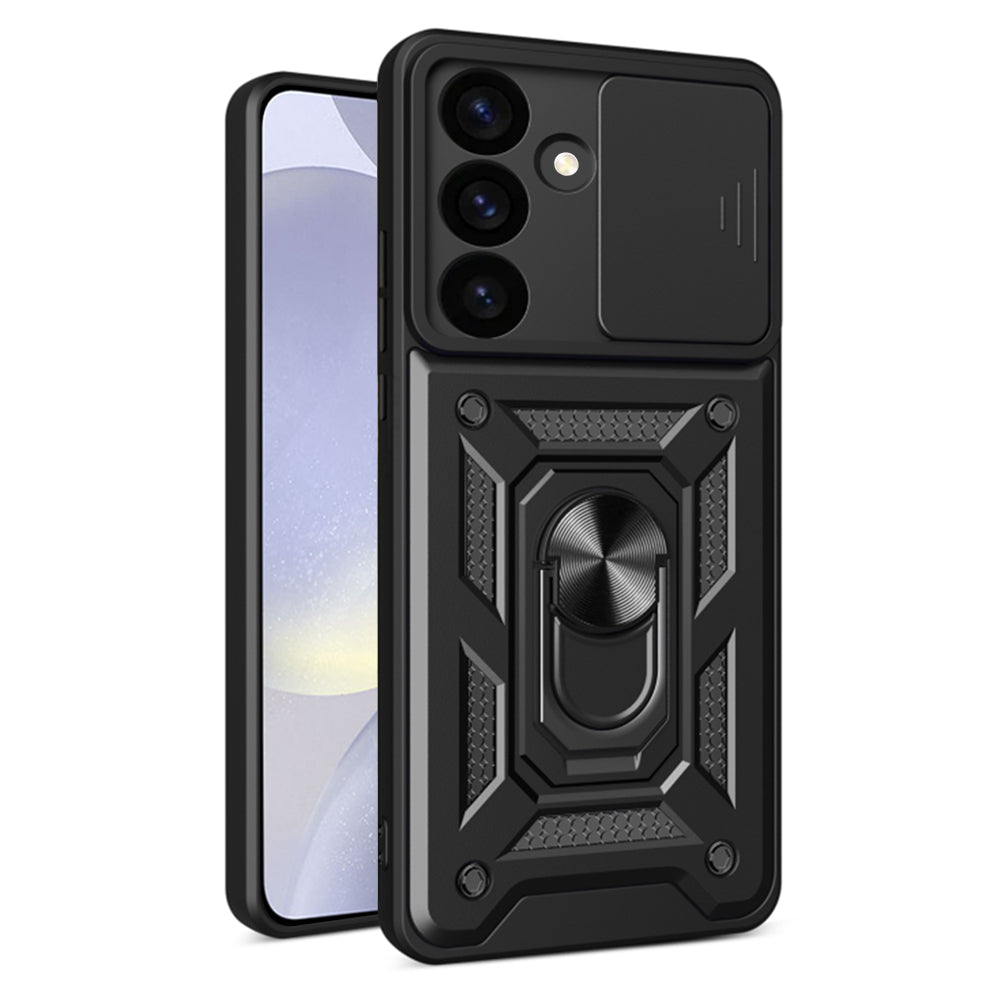 Kuori Samsung Galaxy S24 FE S721:lle, Techsuit, CamShield, Musta