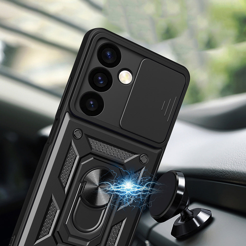 Kuori Samsung Galaxy S24 FE S721:lle, Techsuit, CamShield, Musta