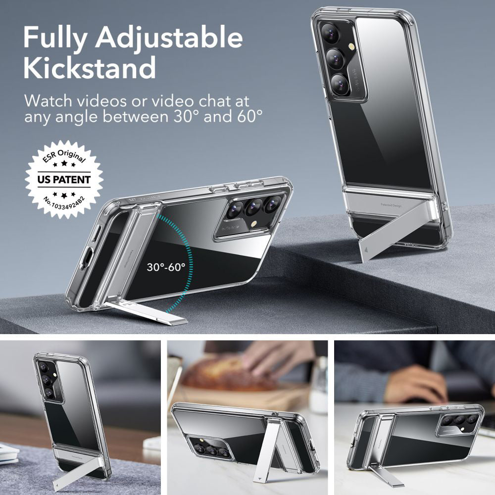 Suojakotelo Samsung Galaxy S24+ S926, ESR, Air Shield Boost Kickstand, Läpinäkyvä