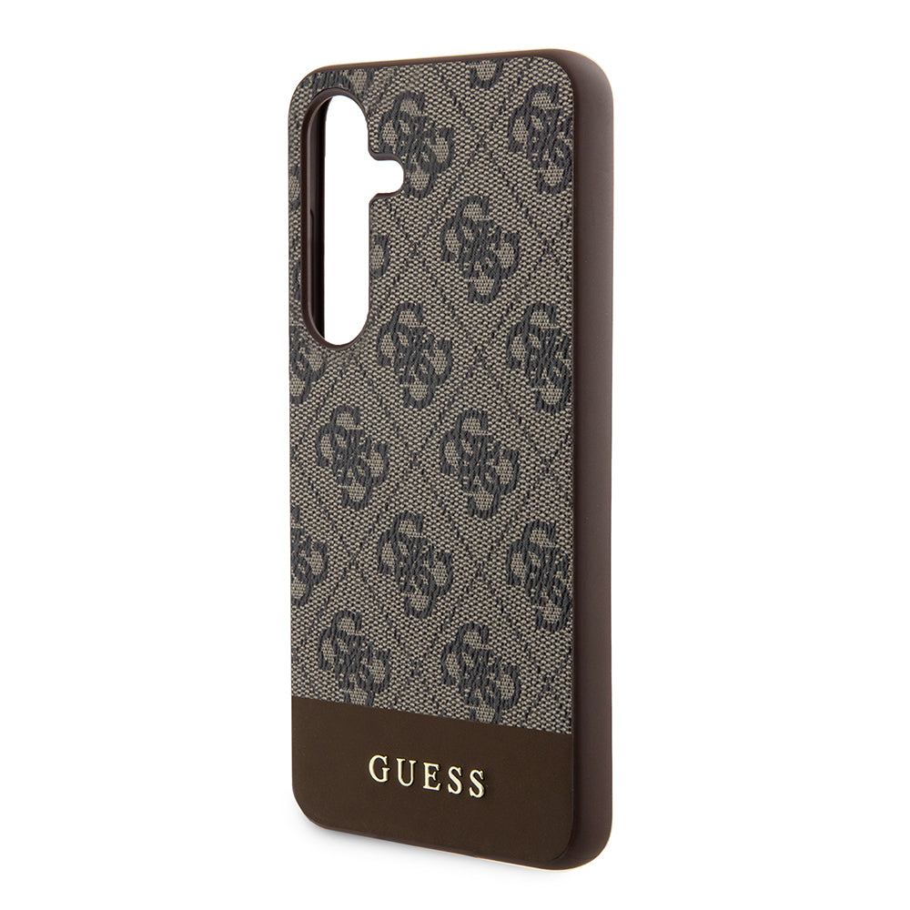 Suojakotelo Samsung Galaxy S24+ S926, Guess, 4G Stripe, Ruskea