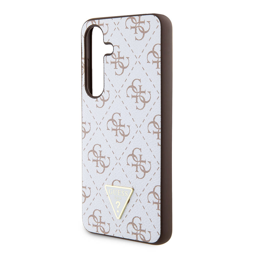 Suojakotelo Samsung Galaxy S24+ S926, Guess, 4G Triangle Logo, Valkoinen