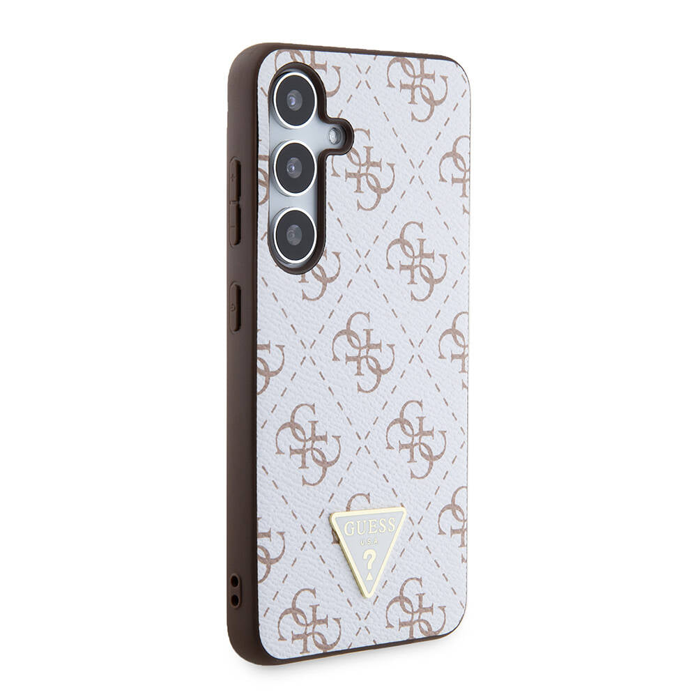 Suojakotelo Samsung Galaxy S24+ S926, Guess, 4G Triangle Logo, Valkoinen