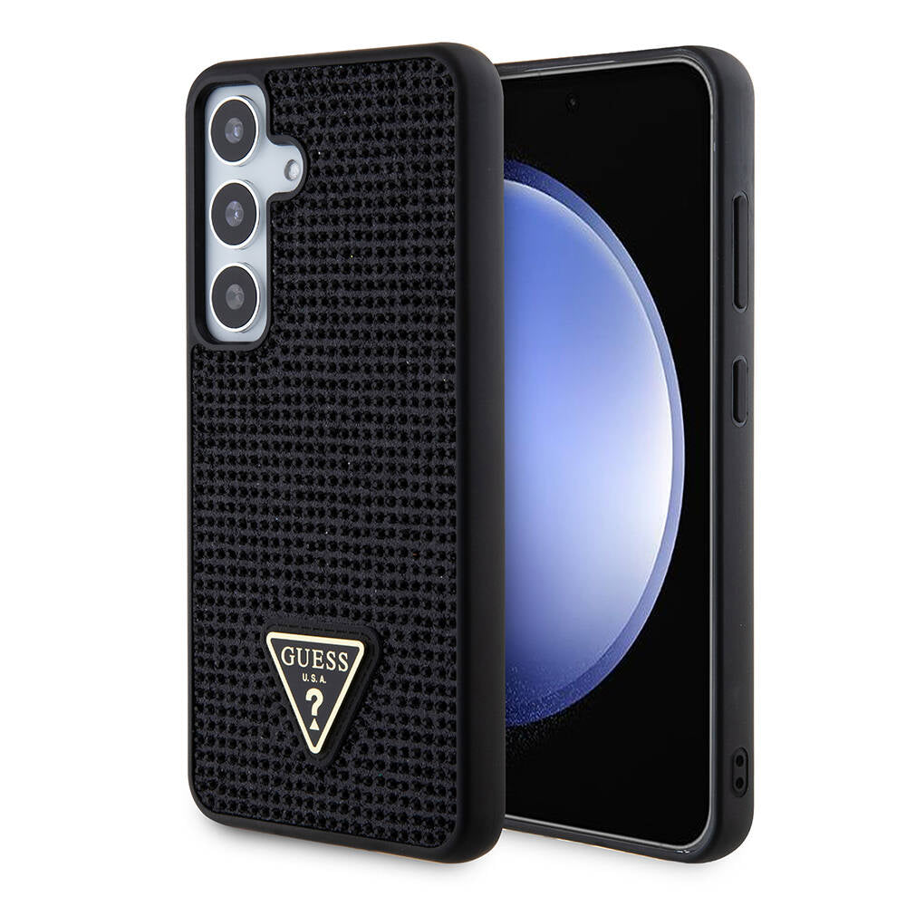 Kotelo Samsung Galaxy S24+ S926, Guess, Rhinestone Triangle Logo, Musta