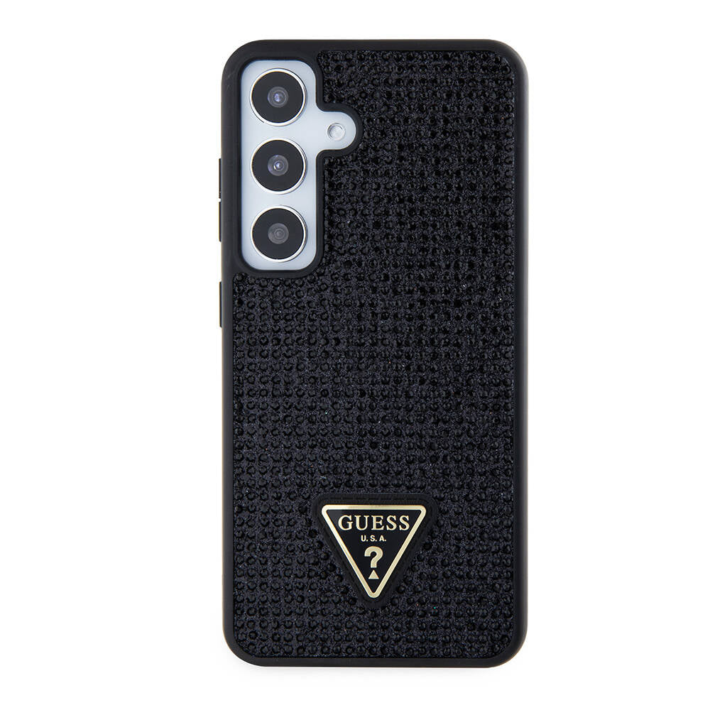 Kotelo Samsung Galaxy S24+ S926, Guess, Rhinestone Triangle Logo, Musta