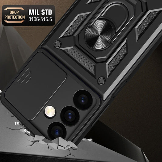 Kuori Samsung Galaxy S24+ S926:lle, Techsuit, CamShield, Musta