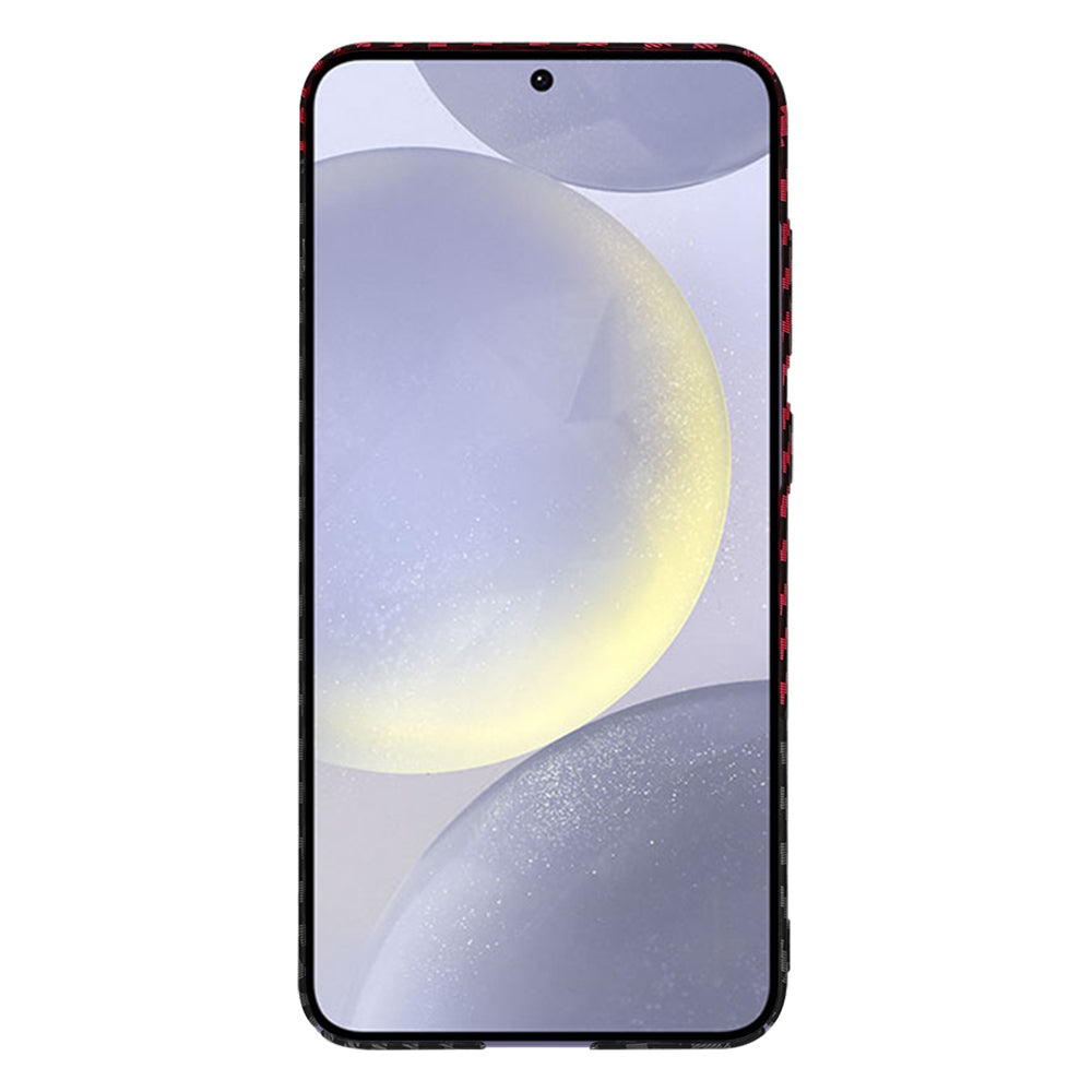 Kuori Samsung Galaxy S24+ S926:lle, Techsuit, Carbonite FiberShell, Musta Punainen