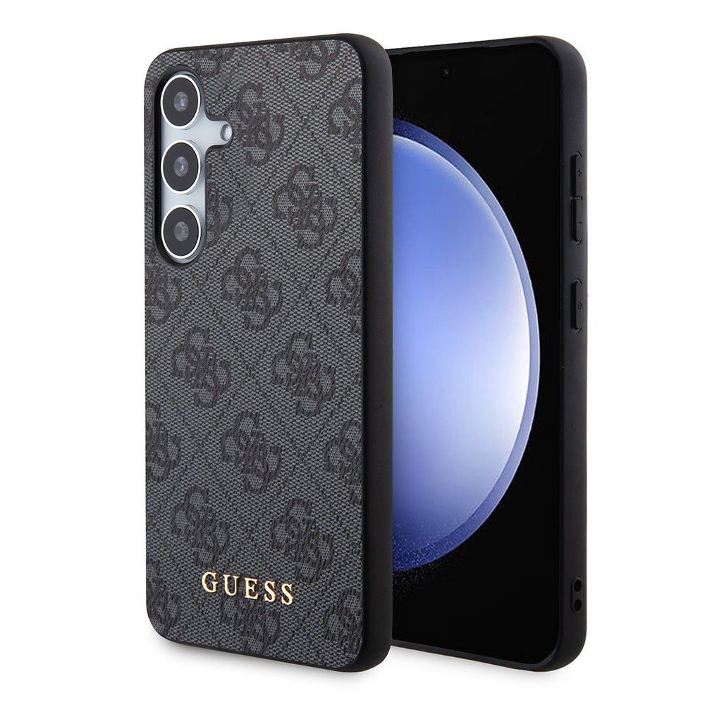 Suojakotelo Samsung Galaxy S24 S921:lle, Guess, 4G Metal Gold Logo, Musta