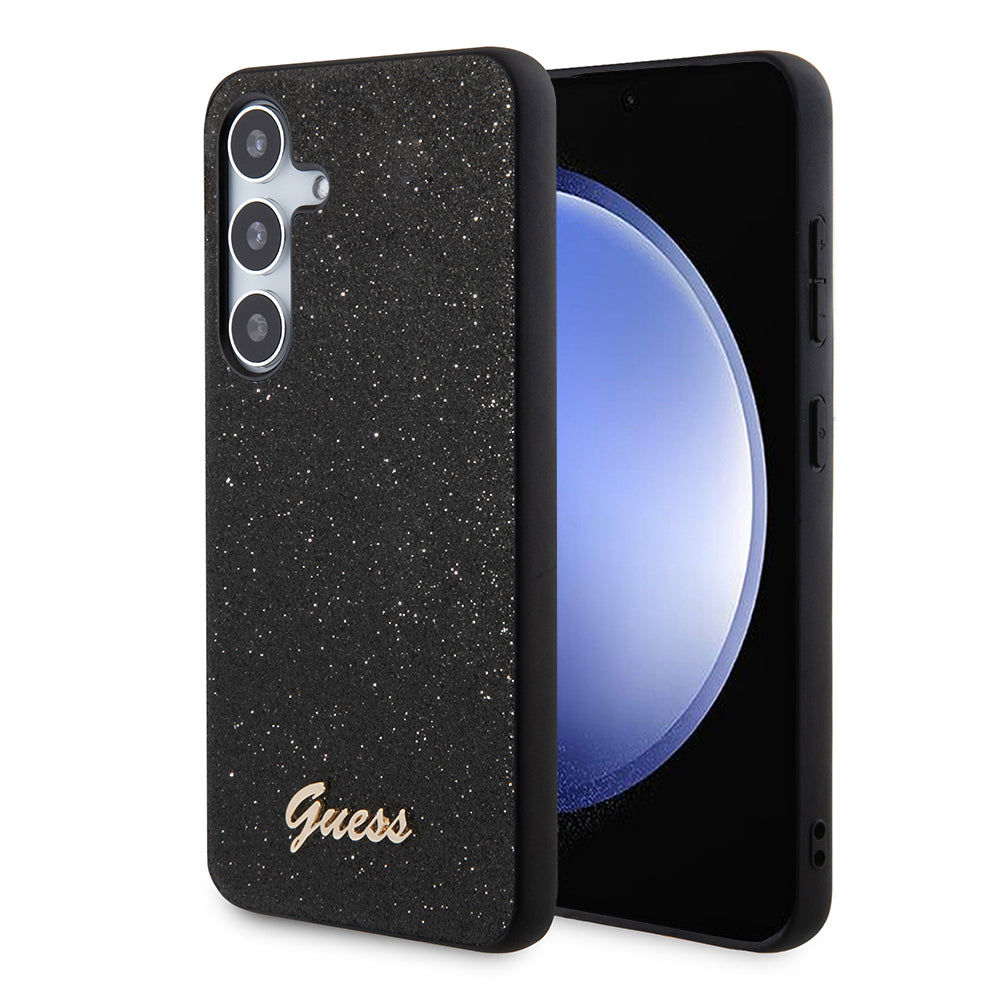 Kotelo Samsung Galaxy S24 S921:lle, Guess, Glitter Script, Musta