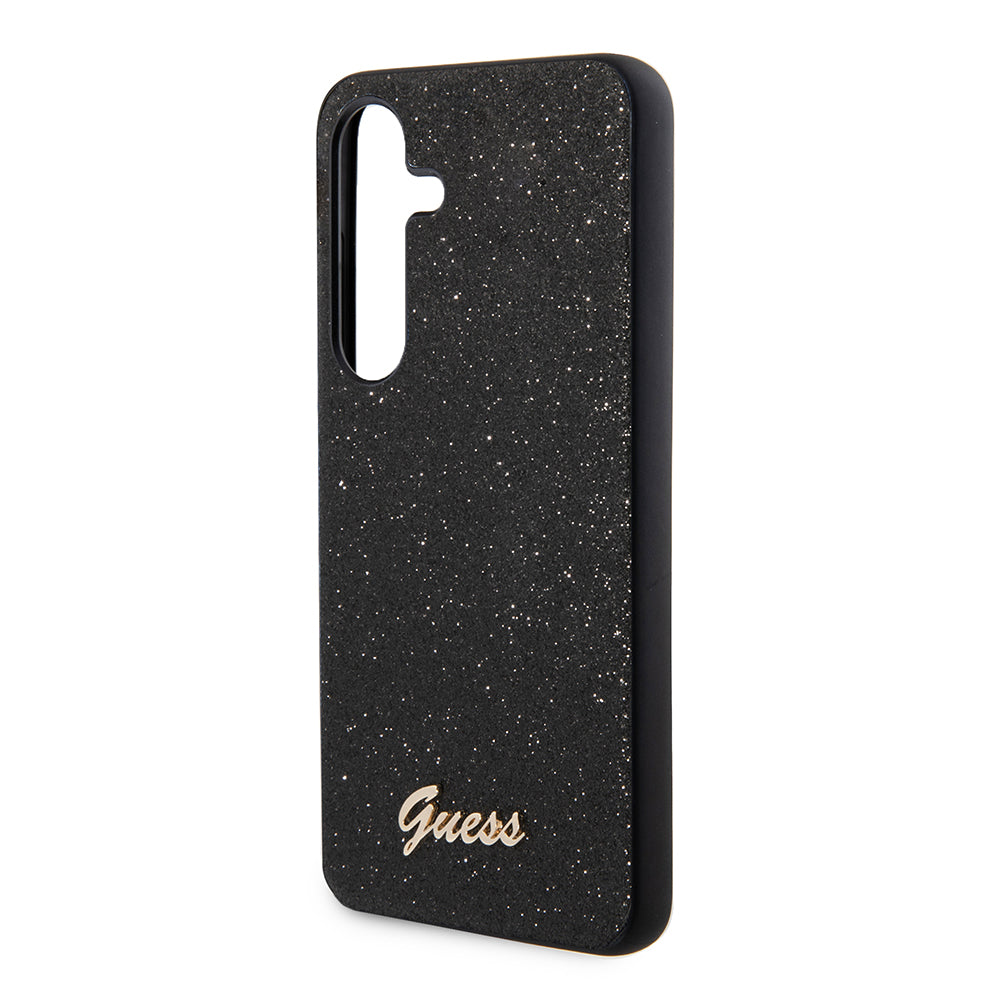 Kotelo Samsung Galaxy S24 S921:lle, Guess, Glitter Script, Musta