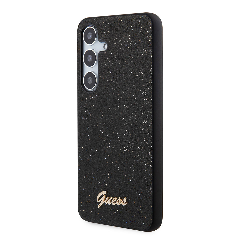 Kotelo Samsung Galaxy S24 S921:lle, Guess, Glitter Script, Musta