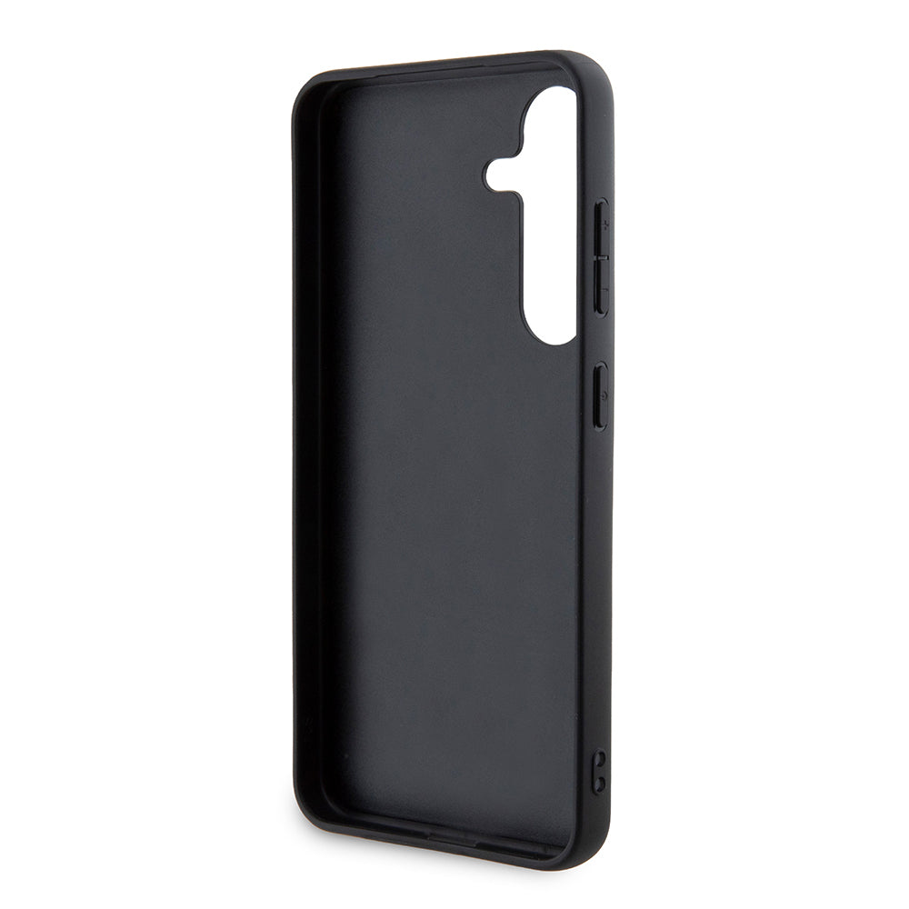 Suojakotelo Samsung Galaxy S24 S921:lle, Guess, Grip Stand 4G Triangle Strass, Ruskea