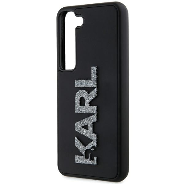 Kotelo Samsung Galaxy S24 S921:lle, Karl Lagerfeld, 3D Rubber Glitter Logo, Musta