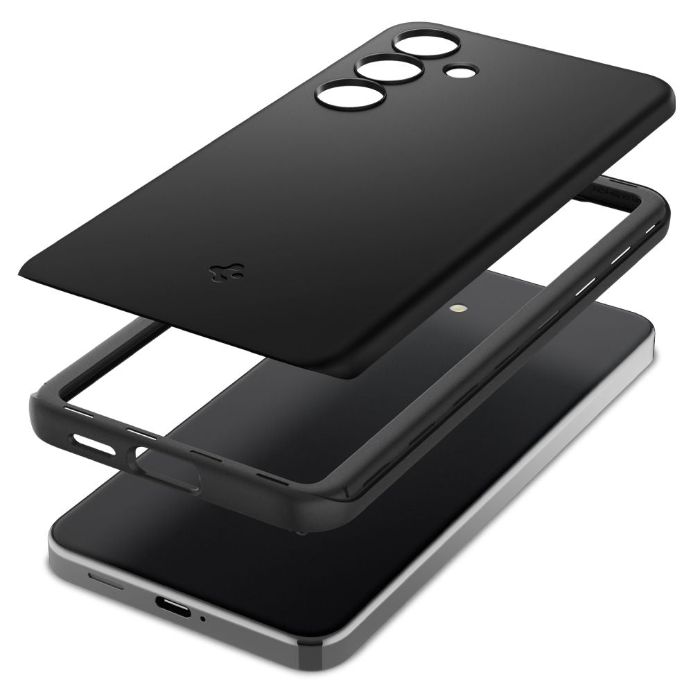 Kotelo Samsung Galaxy S24 S921:lle, Spigen, Thin Fit, Musta ACS07341