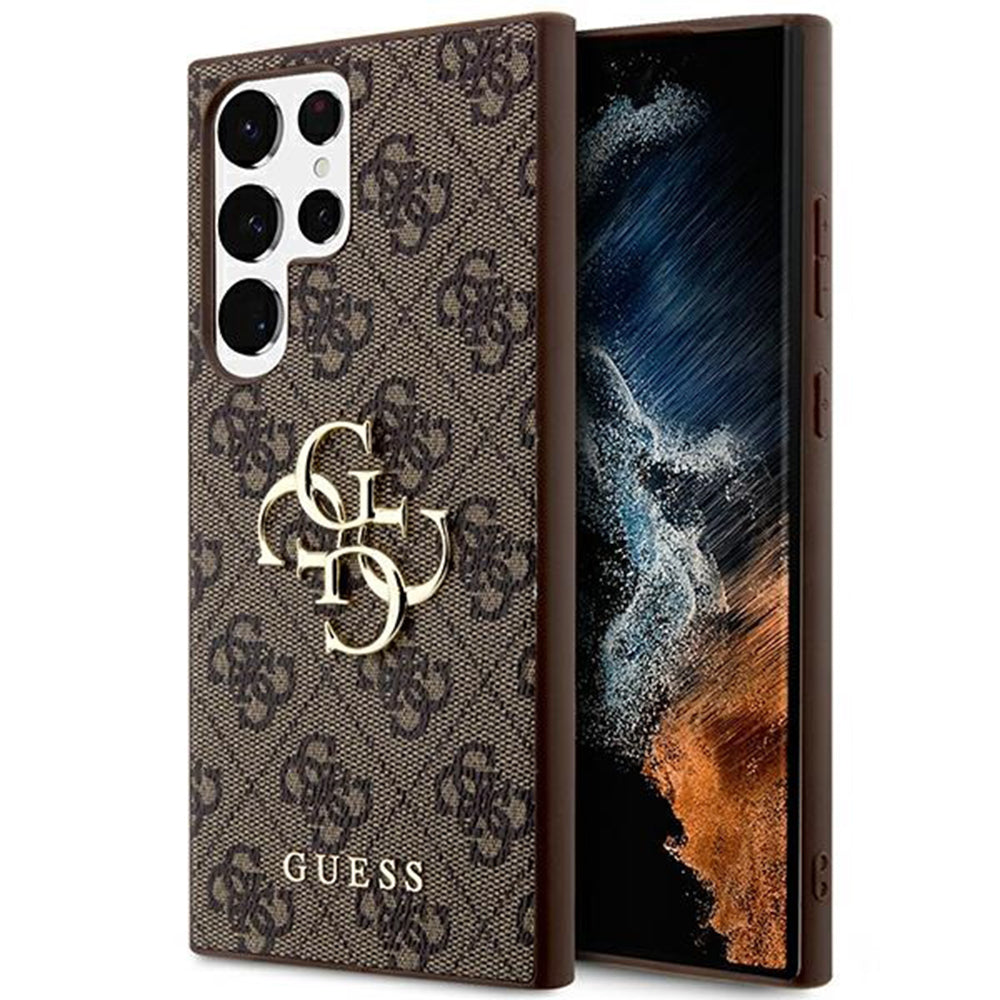 Suojakotelo Samsung Galaxy S24 Ultra S928:lle, Guess, 4G Big Logo, Ruskea