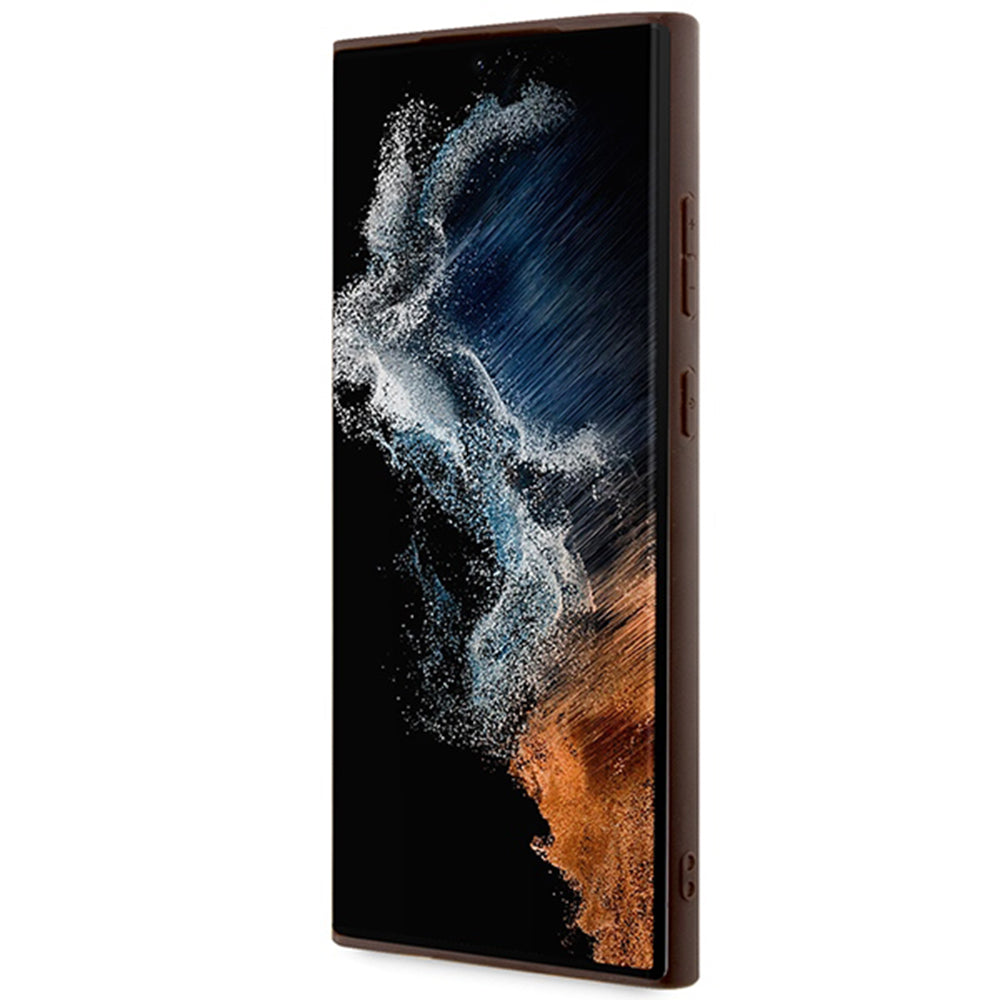 Suojakotelo Samsung Galaxy S24 Ultra S928:lle, Guess, 4G Big Logo, Ruskea