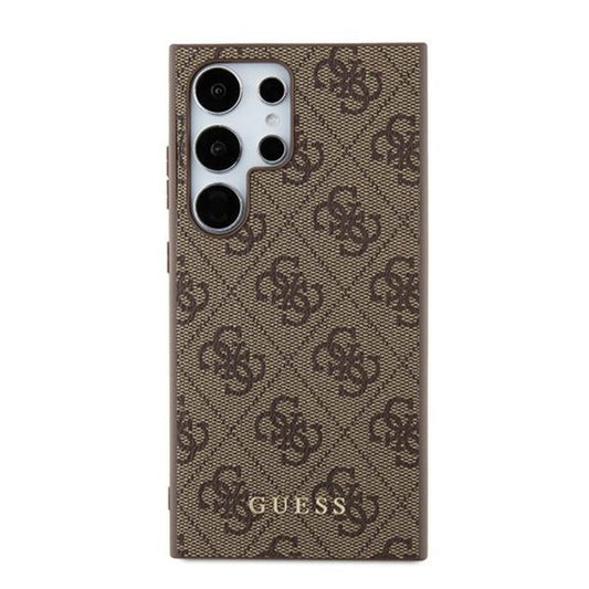Kotelo Samsung Galaxy S24 Ultra S928:lle, Guess, 4G Metal Gold Logo, Ruskea