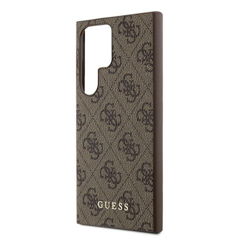 Kotelo Samsung Galaxy S24 Ultra S928:lle, Guess, 4G Metal Gold Logo, Ruskea