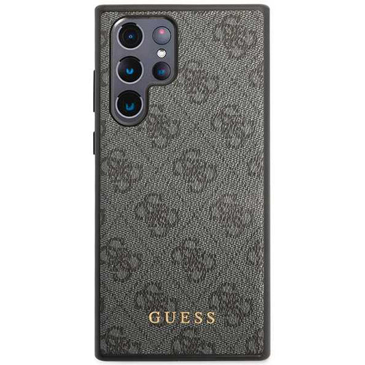 Suojakotelo Samsung Galaxy S24 Ultra S928:lle, Guess, 4G Metal Gold Logo, Musta