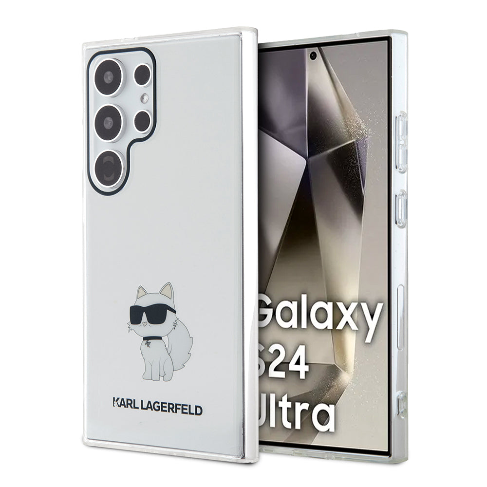 Kotelo Samsung Galaxy S24 Ultra S928:lle, Karl Lagerfeld, IML Luxury Choupette, Läpinäkyvä
