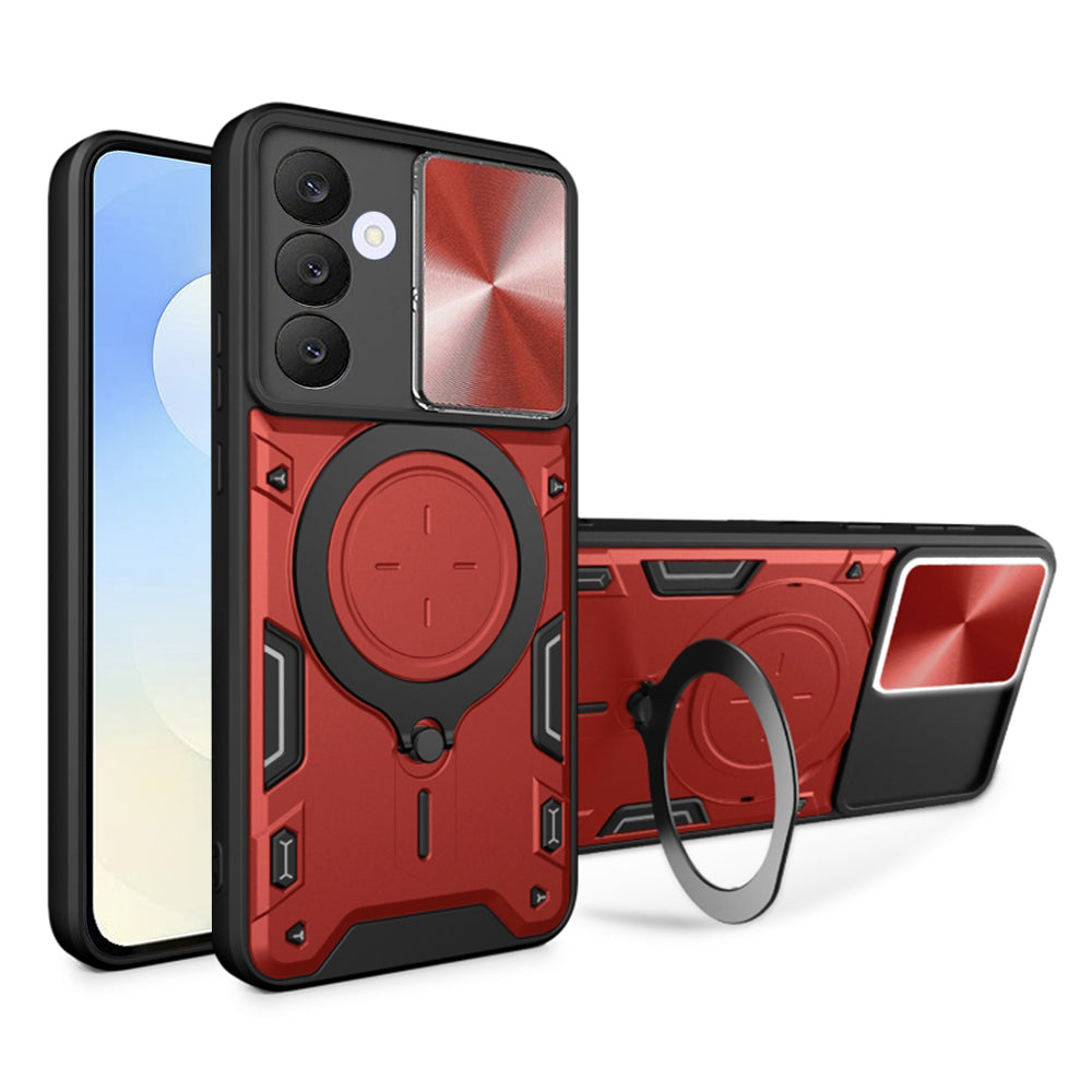 Kotelo Samsung Galaxy S25 FE:lle, Techsuit, CamGuard Pro, Punainen