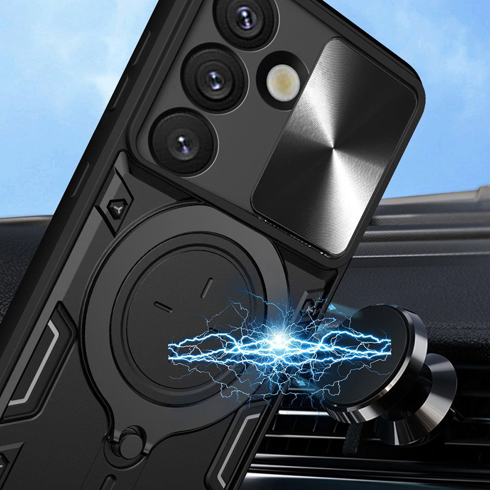 Kotelo Samsung Galaxy S25 FE:lle, Techsuit, CamGuard Pro, Pinkki
