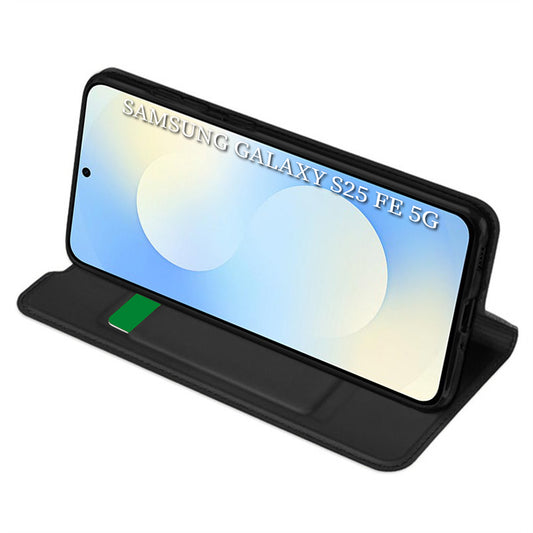 Kuori Samsung Galaxy S25 FE:lle, Techsuit, Magskin Book, Musta