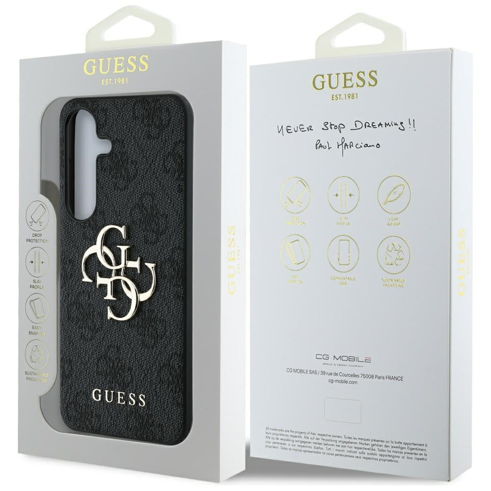 Case for Samsung Galaxy S25+ S936, Guess, 4G Big Logo, Black