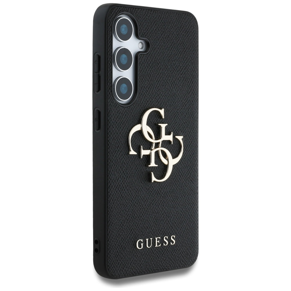 Suojakotelo Samsung Galaxy S25+ S936, Guess, 4G Grained Big and Classic Logo, Musta