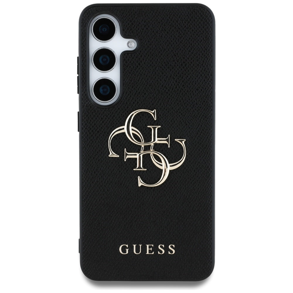 Suojakotelo Samsung Galaxy S25+ S936, Guess, 4G Grained Big and Classic Logo, Musta